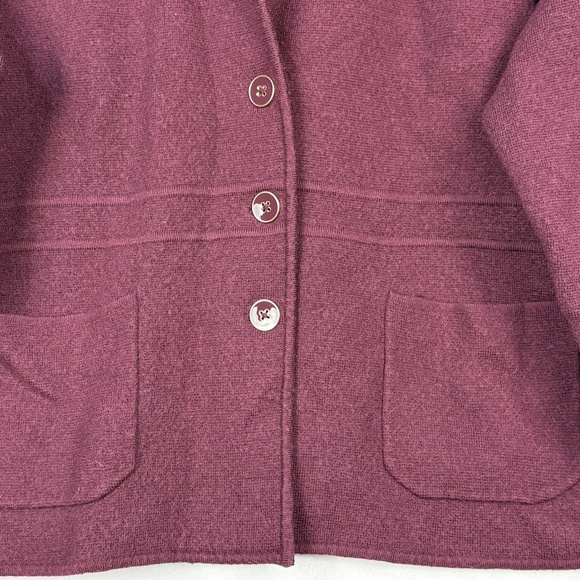 Talbots Women Wool Knit Blazer Jacket 3X Formal Business Dark Academia Office - Picture 4 of 14